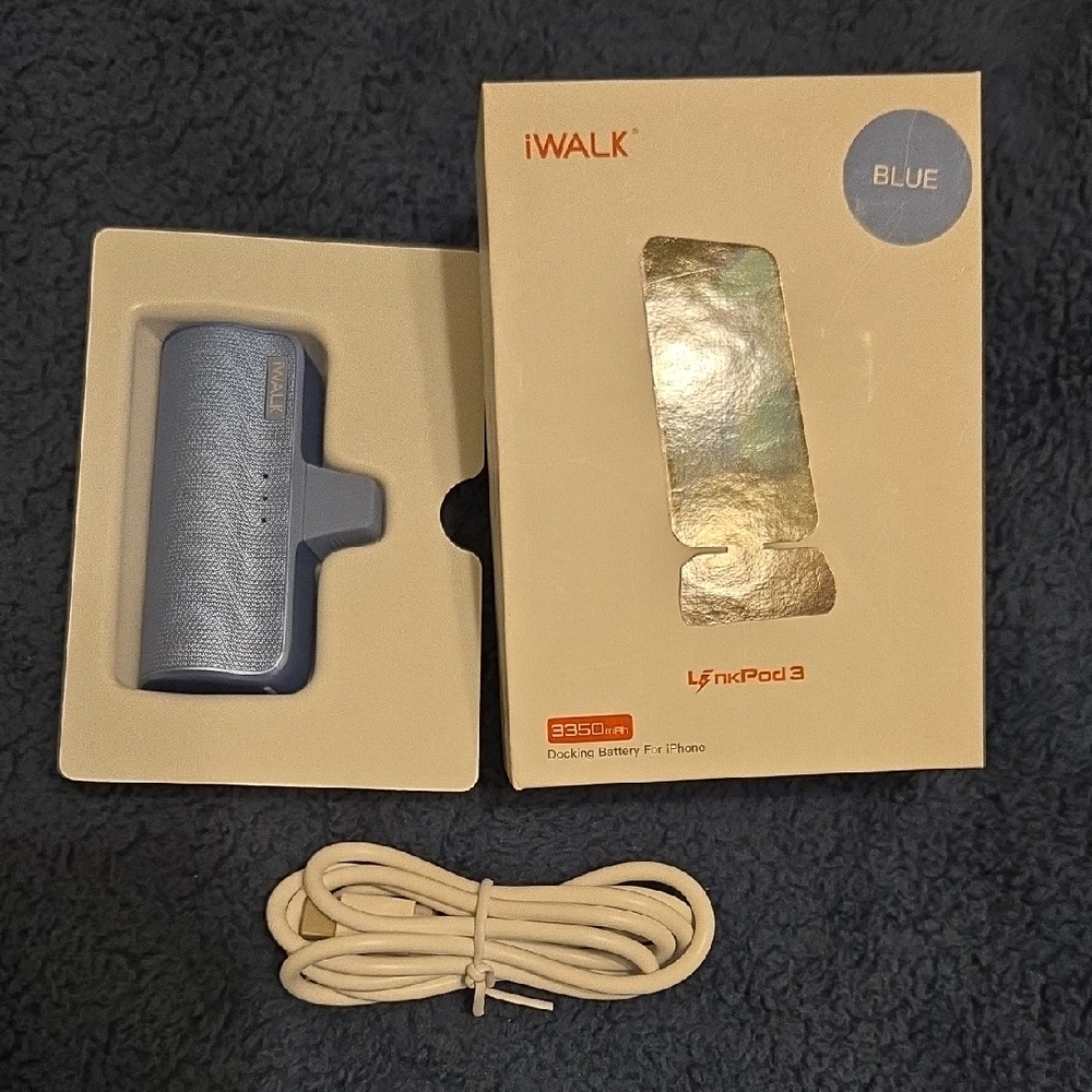 Blue Portable Charger for Cell Phones, New
